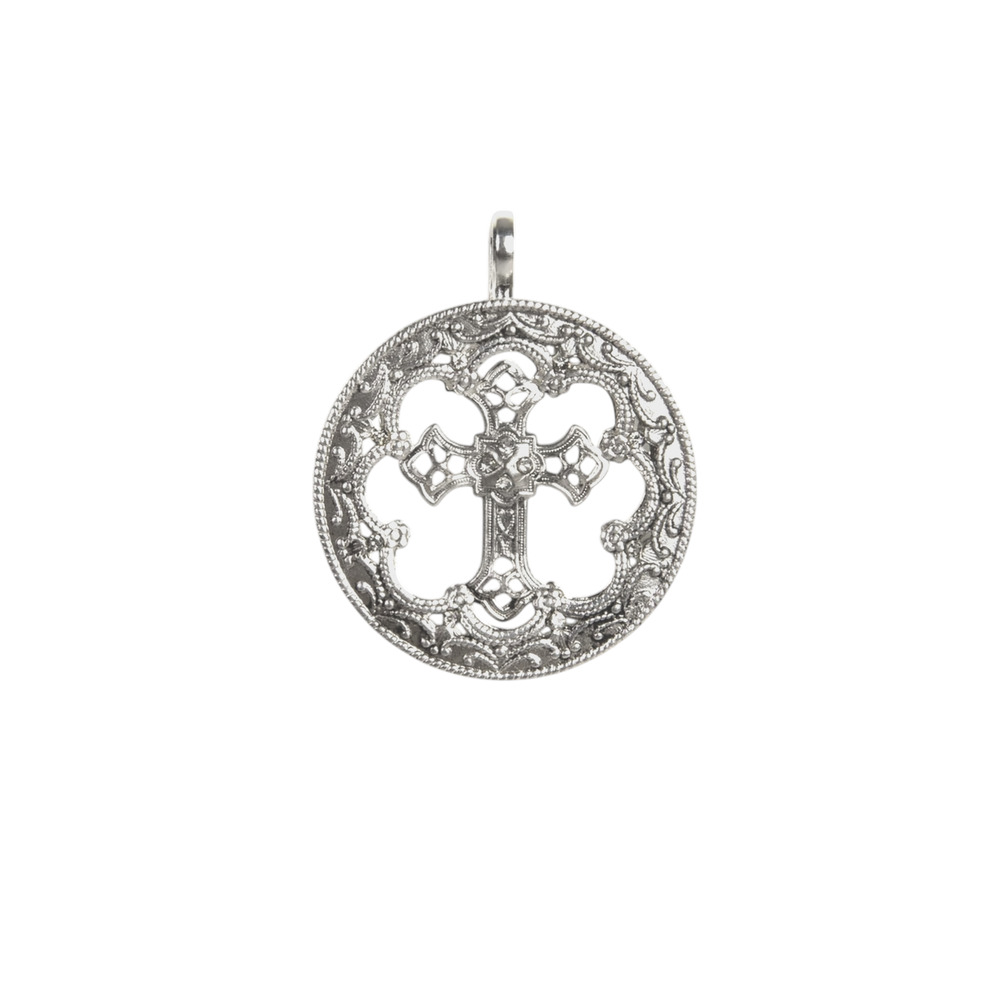 VIRGINS SAINTS & ANGELS VSA Basilica Hope Medallion in Silver